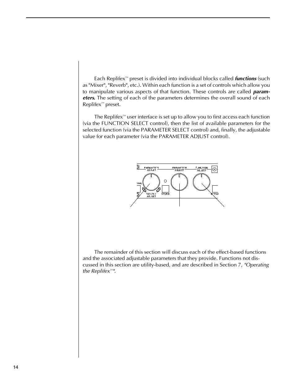 Replifex™ functions and parameter descriptions, Replifex functions and parameter descriptions, Replifex | Functions and parameter descriptions | Rocktron Replifex User Manual | Page 17 / 76