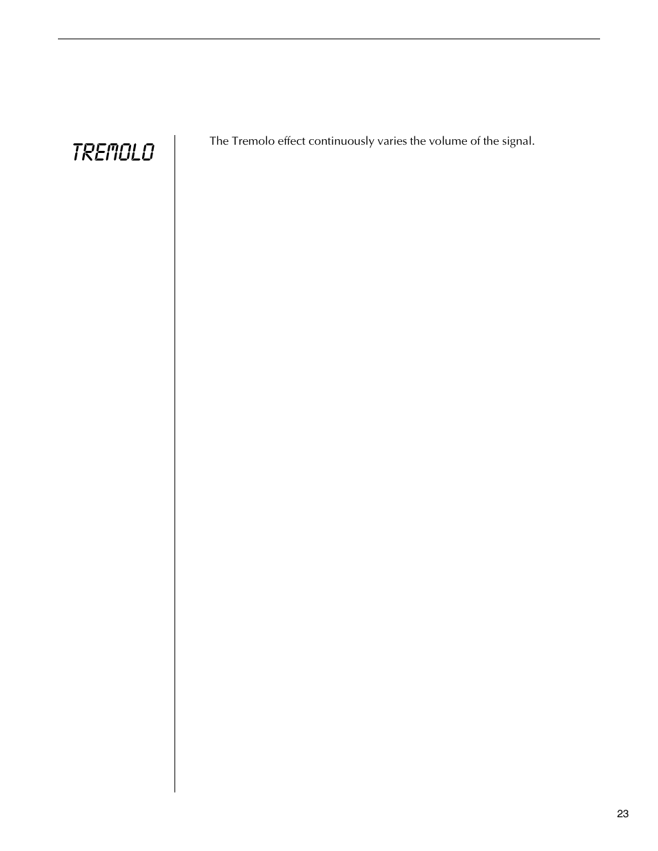 Tremolo function, Tremolo, Function | Rocktron Replifex User Manual | Page 26 / 76