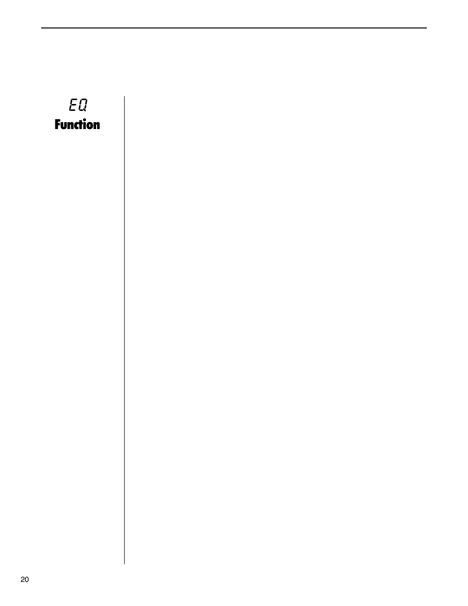 Eq function, Function | Rocktron MultiValve User Manual | Page 23 / 76