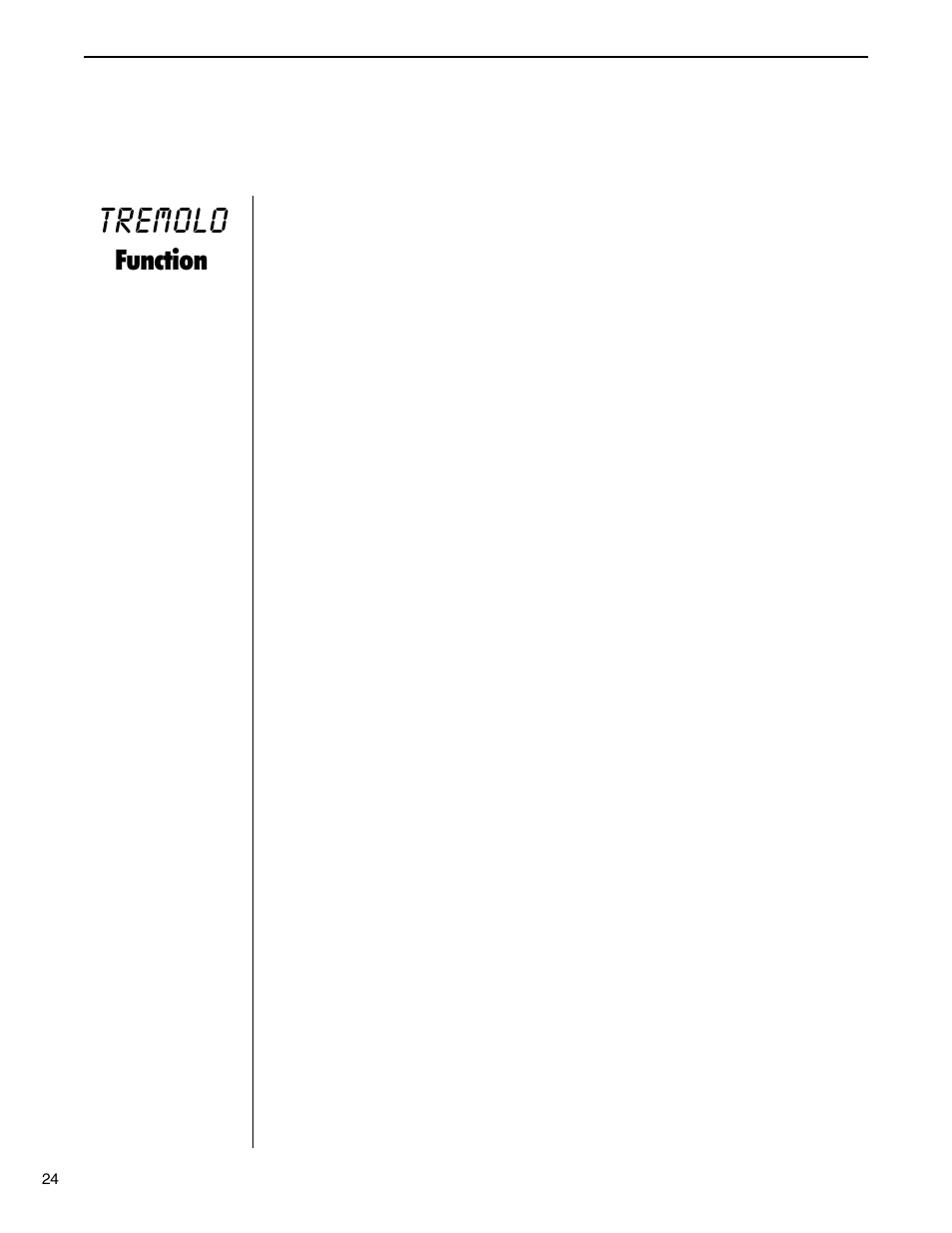 Tremolo function, Tremolo, Function | Rocktron MultiValve User Manual | Page 27 / 76