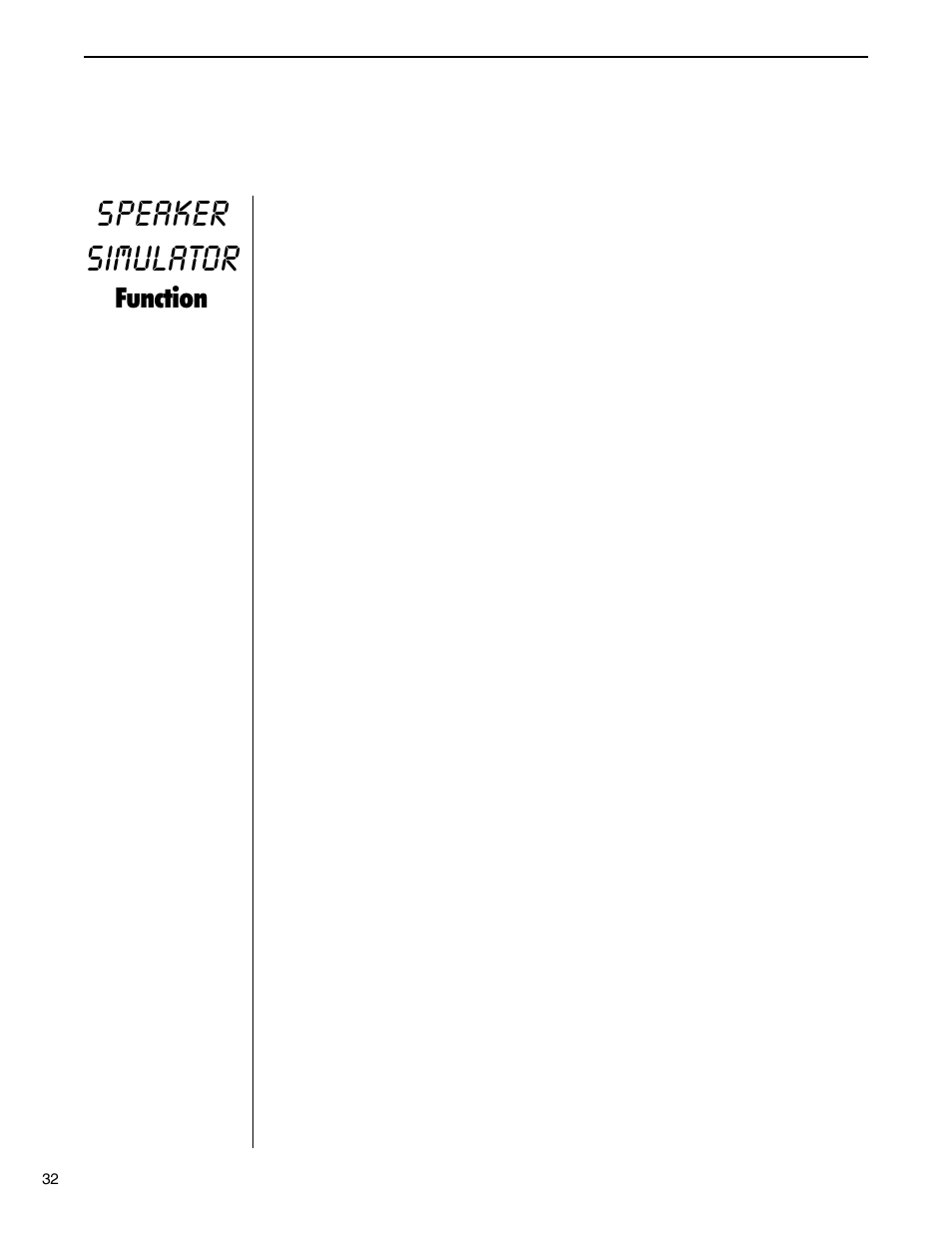 Speaker simulator function, Speaker simulator, Function | Rocktron MultiValve User Manual | Page 35 / 76