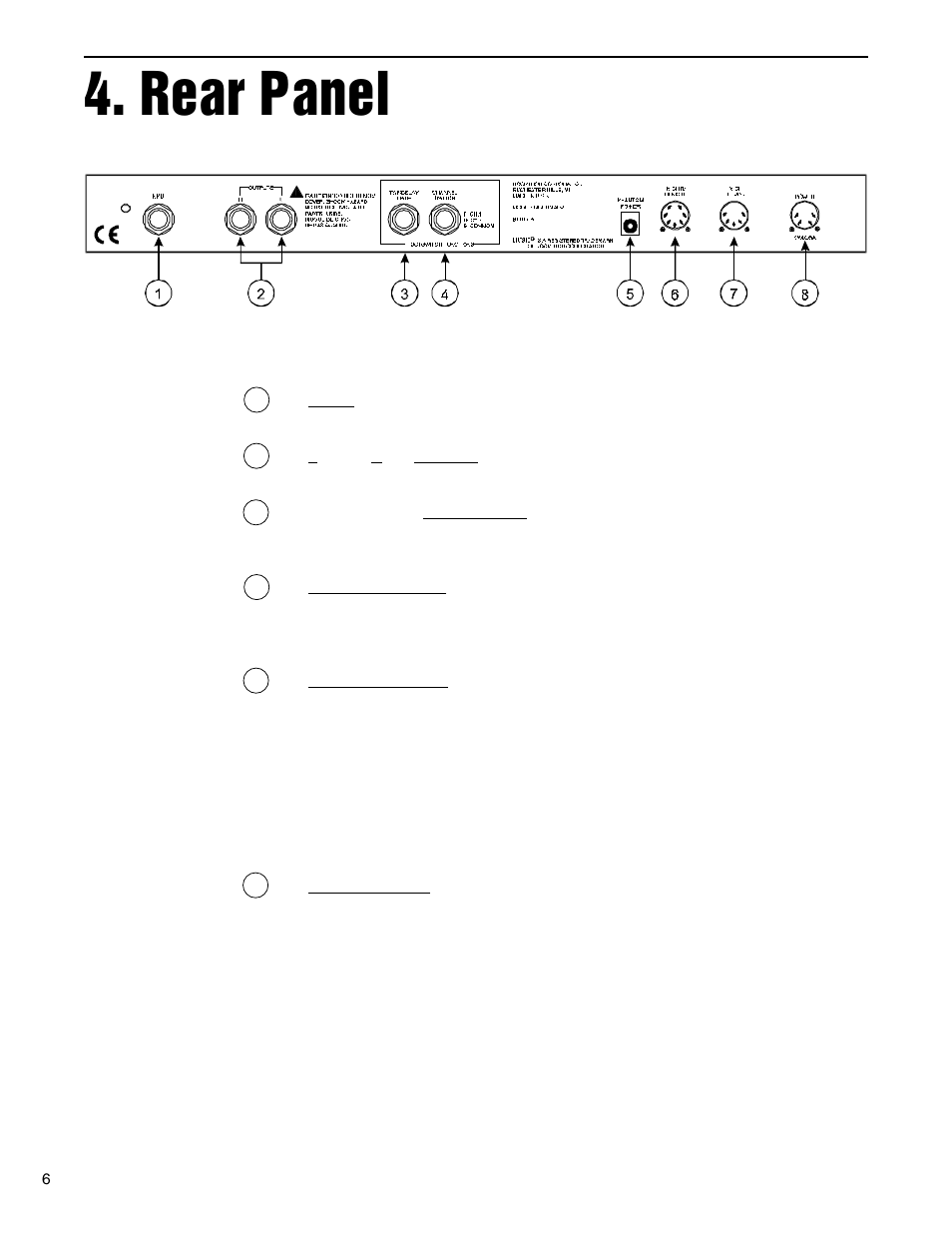 Rear panel | Rocktron MultiValve User Manual | Page 9 / 76