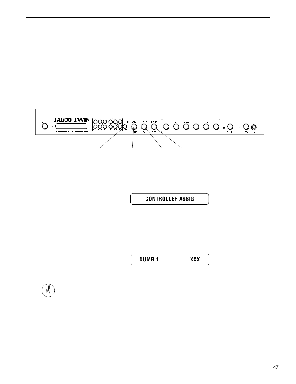 Controller assignments | Rocktron Taboo Twin User Manual | Page 50 / 75