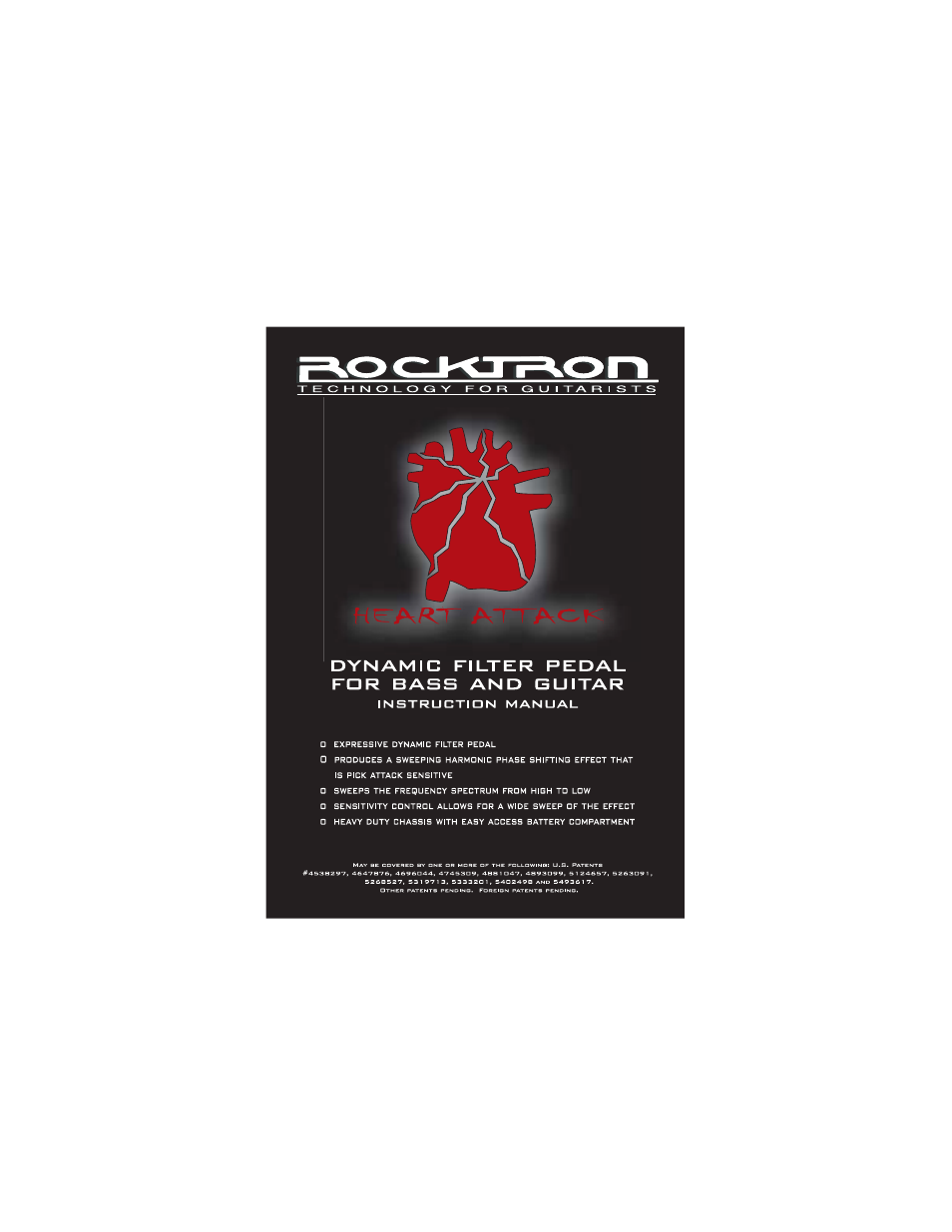 Rocktron Heart Attack Dynamic Filter User Manual | 13 pages