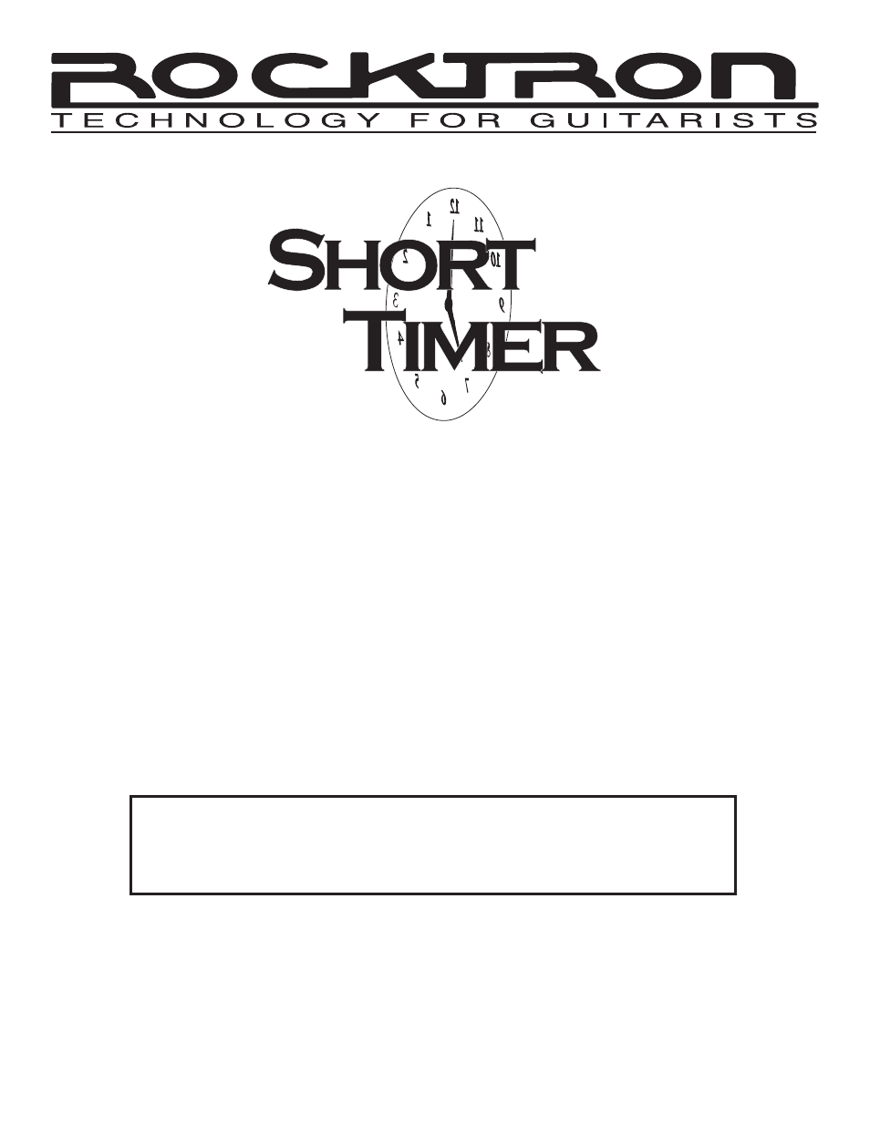 Rocktron Short Timer User Manual | Page 12 / 12