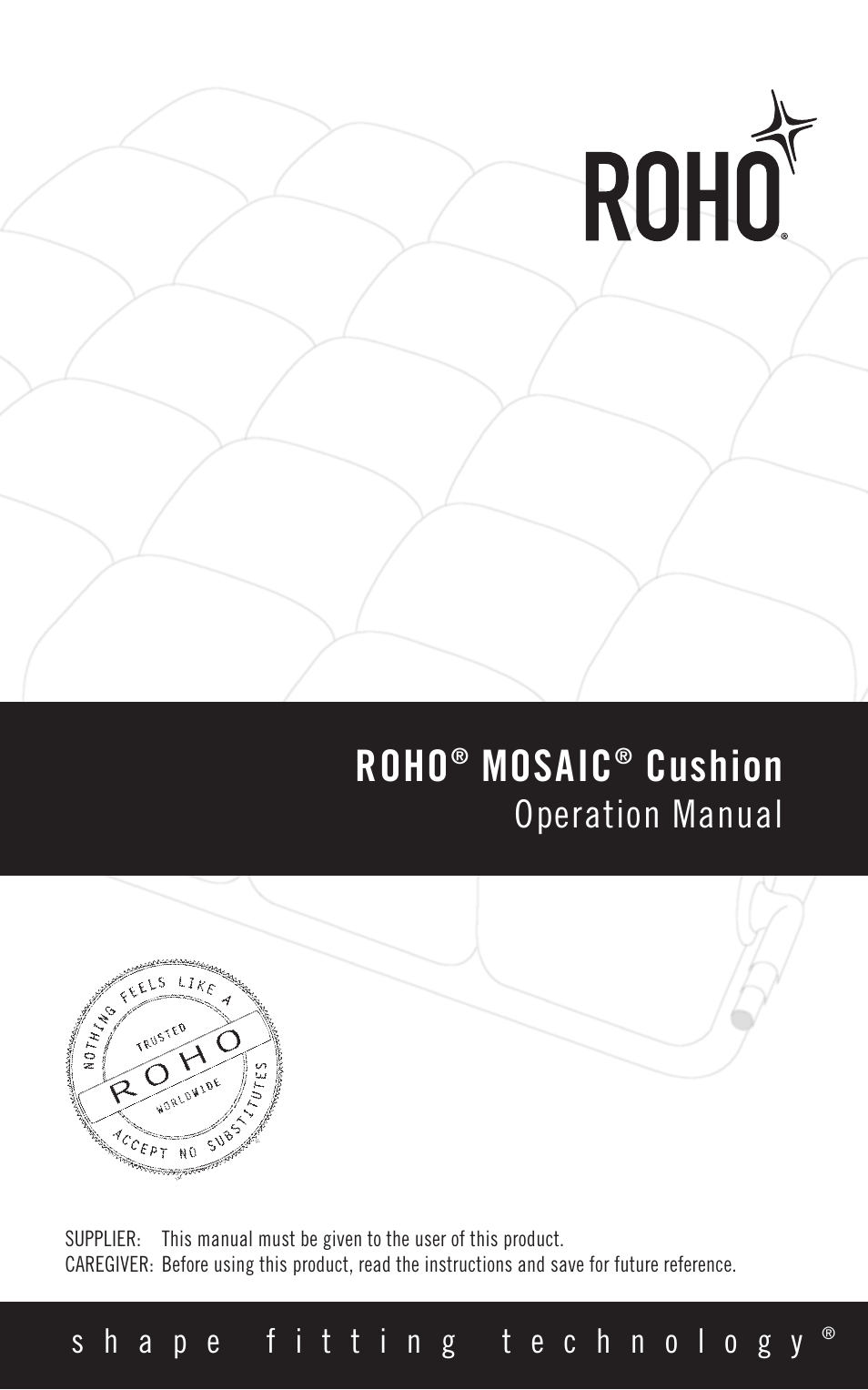 ROHO MOSAI Cushion User Manual | 14 pages