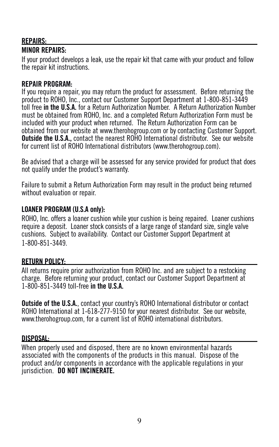 ROHO nexus SPIRI cushion User Manual | Page 10 / 92