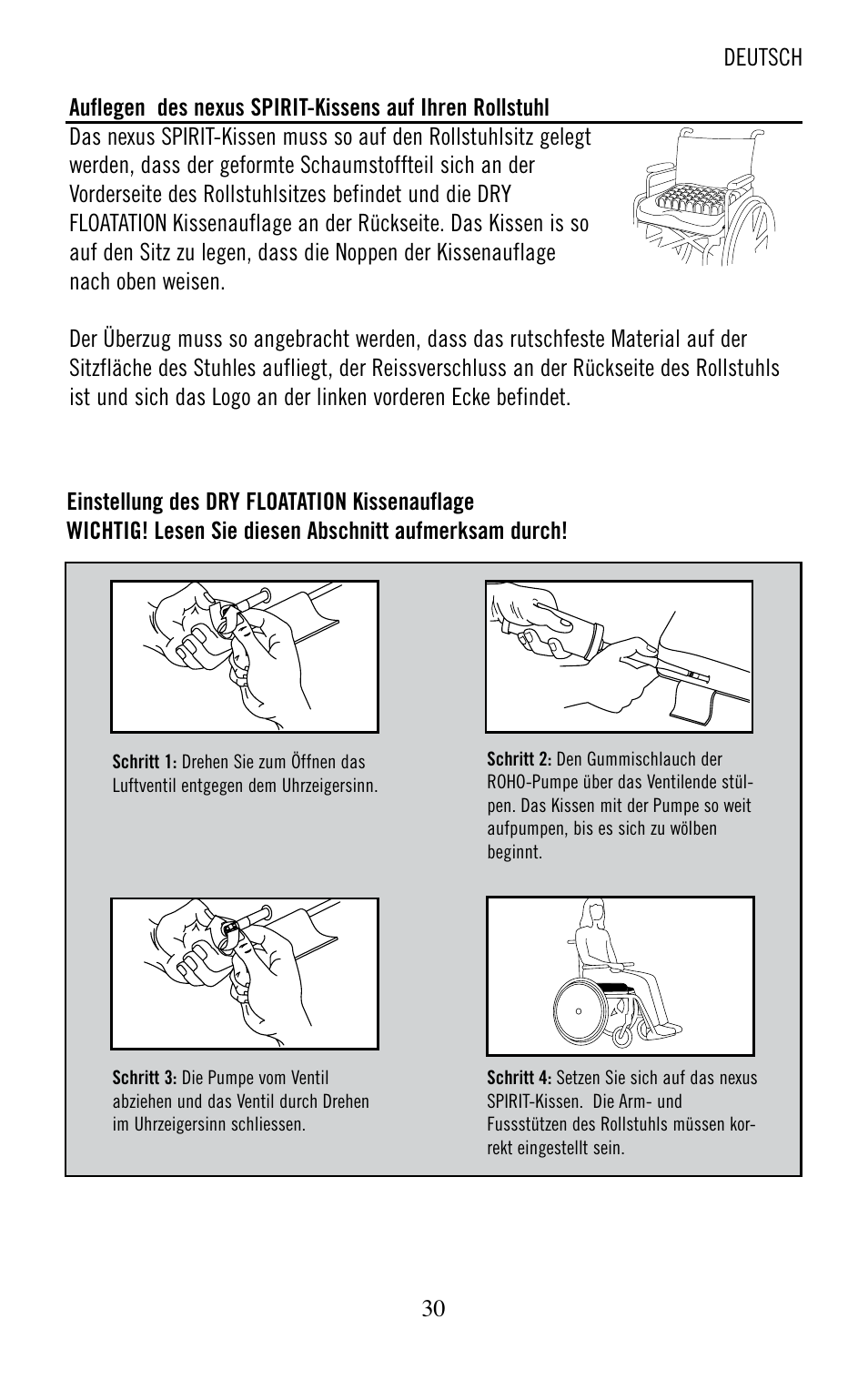 ROHO nexus SPIRI cushion User Manual | Page 31 / 92