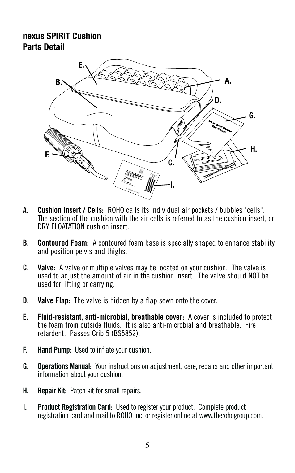 ROHO nexus SPIRI cushion User Manual | Page 6 / 92