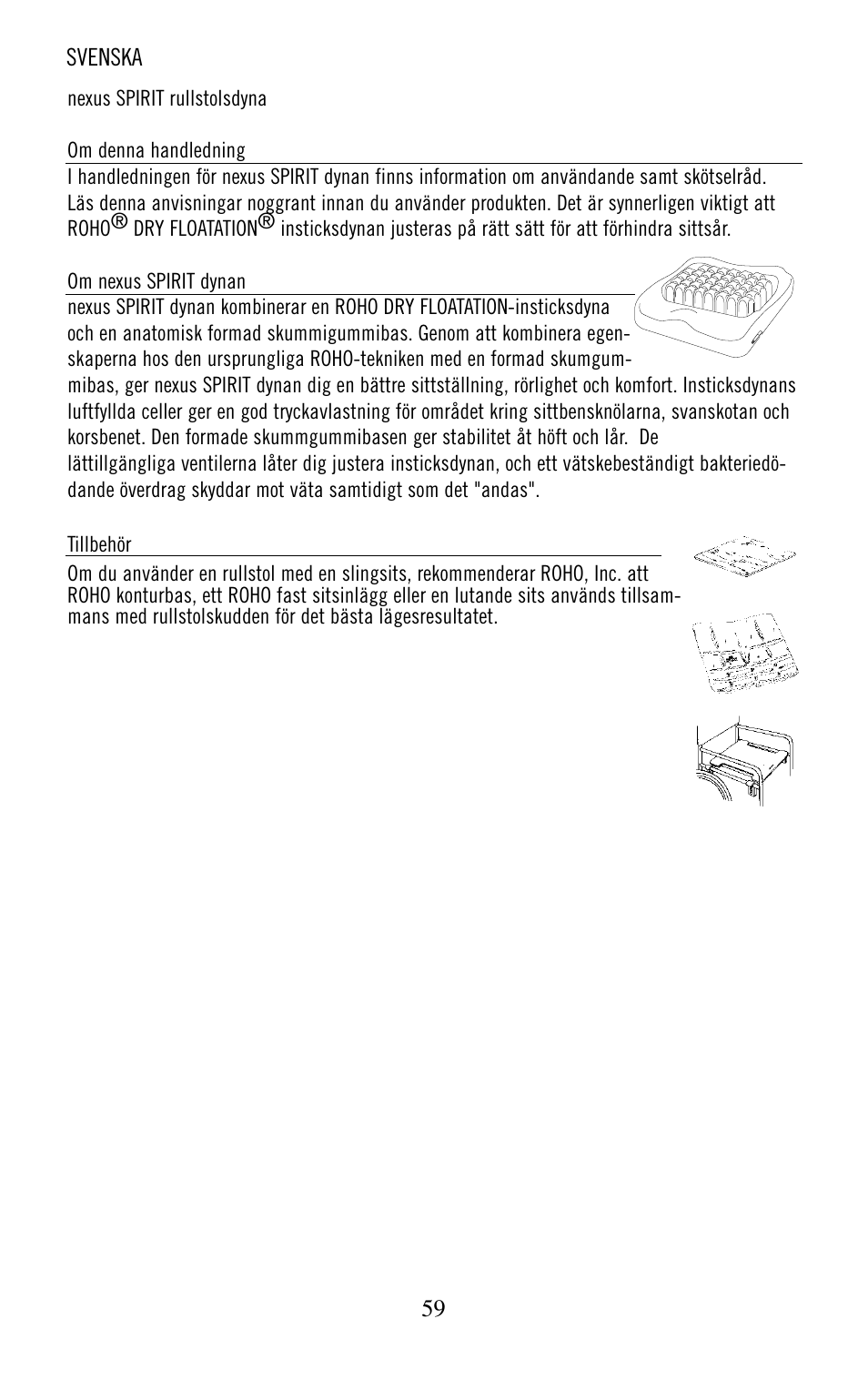 ROHO nexus SPIRI cushion User Manual | Page 60 / 92