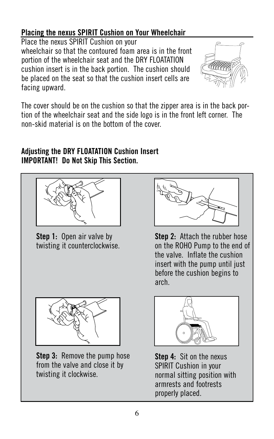 ROHO nexus SPIRI cushion User Manual | Page 7 / 92