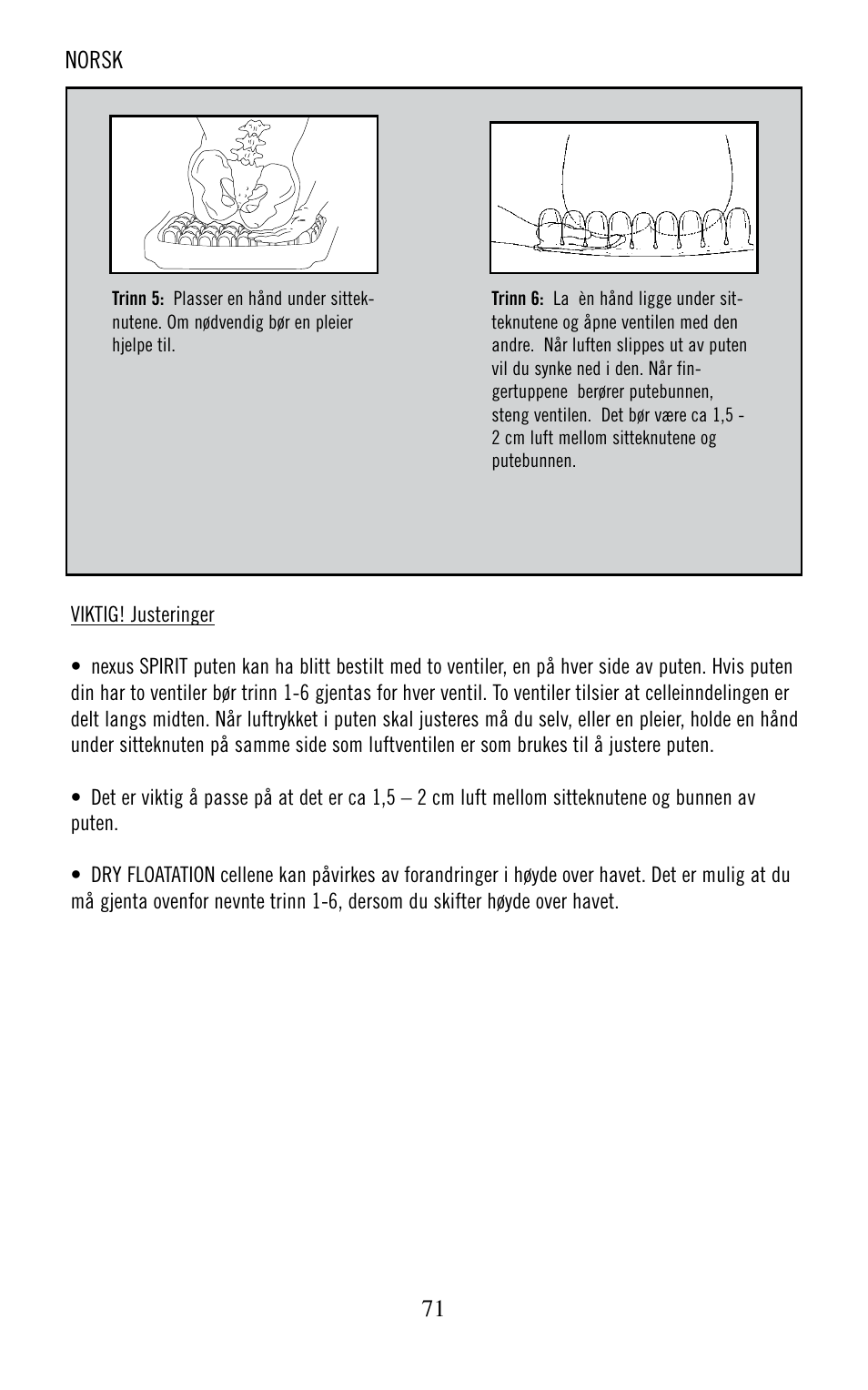 ROHO nexus SPIRI cushion User Manual | Page 72 / 92