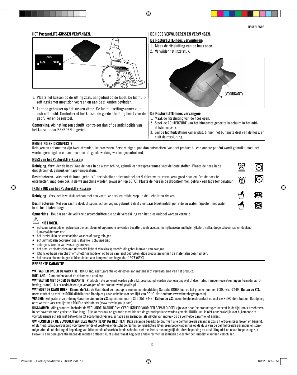 ROHO PostureLit cushion User Manual | Page 15 / 28