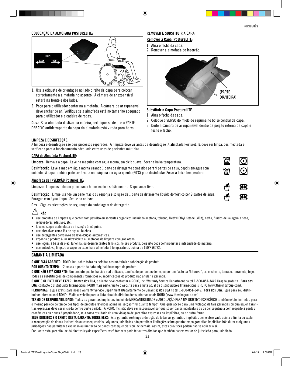 ROHO PostureLit cushion User Manual | Page 25 / 28