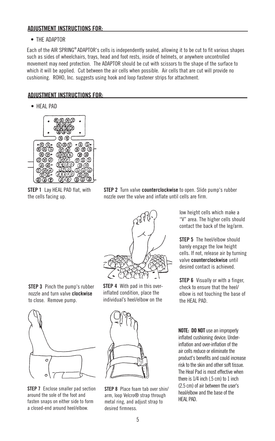 ROHO Specialty application cushions User Manual | Page 6 / 10