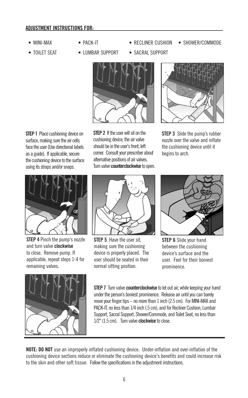 ROHO Specialty application cushions User Manual | Page 7 / 10