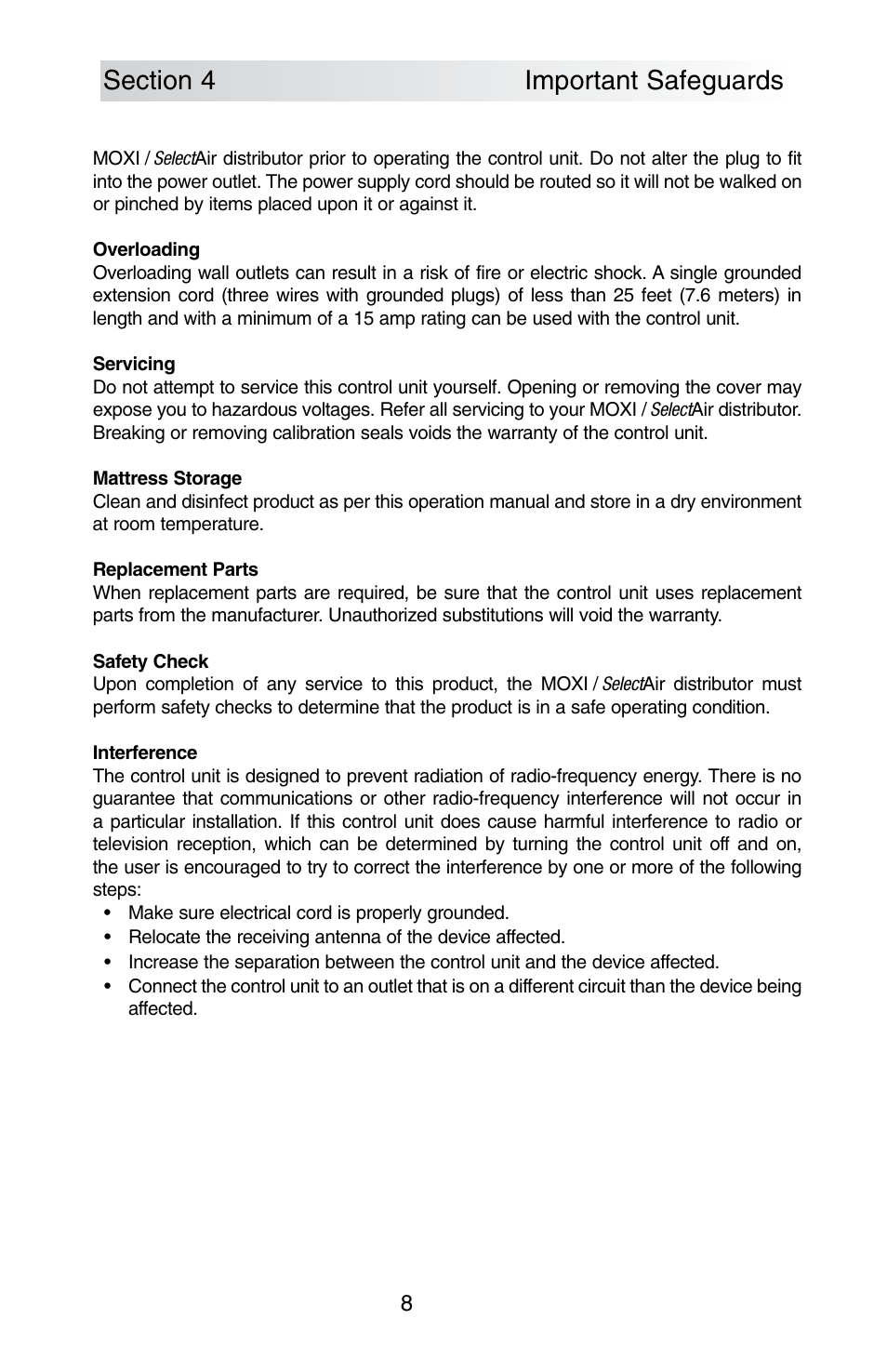 ROHO SelectAir MA mattress User Manual | Page 10 / 40