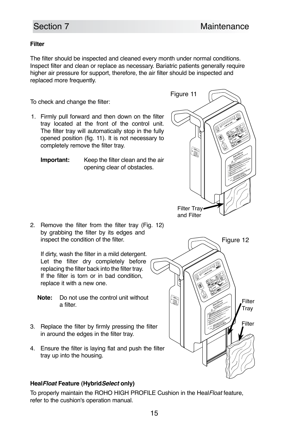 ROHO SelectAir MA mattress User Manual | Page 17 / 40