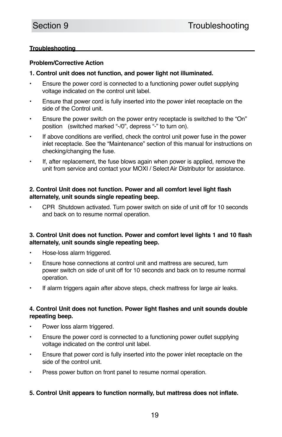 ROHO SelectAir MA mattress User Manual | Page 21 / 40