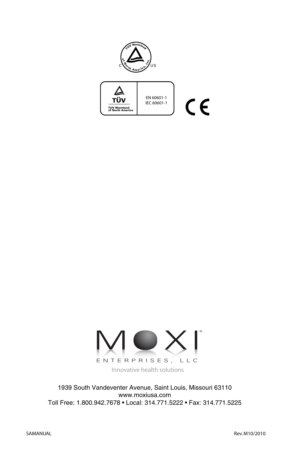 Innovative health solutions | ROHO SelectAir MA mattress User Manual | Page 40 / 40