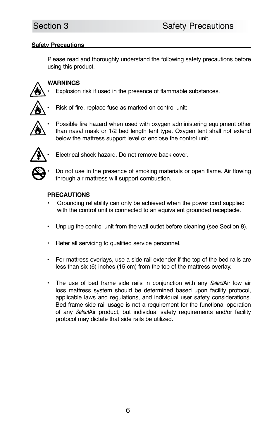 ROHO SelectAir MA mattress User Manual | Page 8 / 40