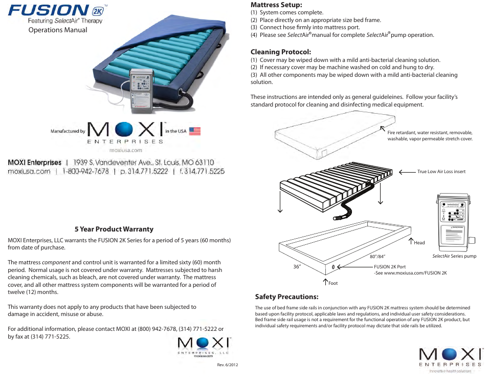ROHO Fusion 2 Dynamic Dispersio system User Manual | Page 2 / 2