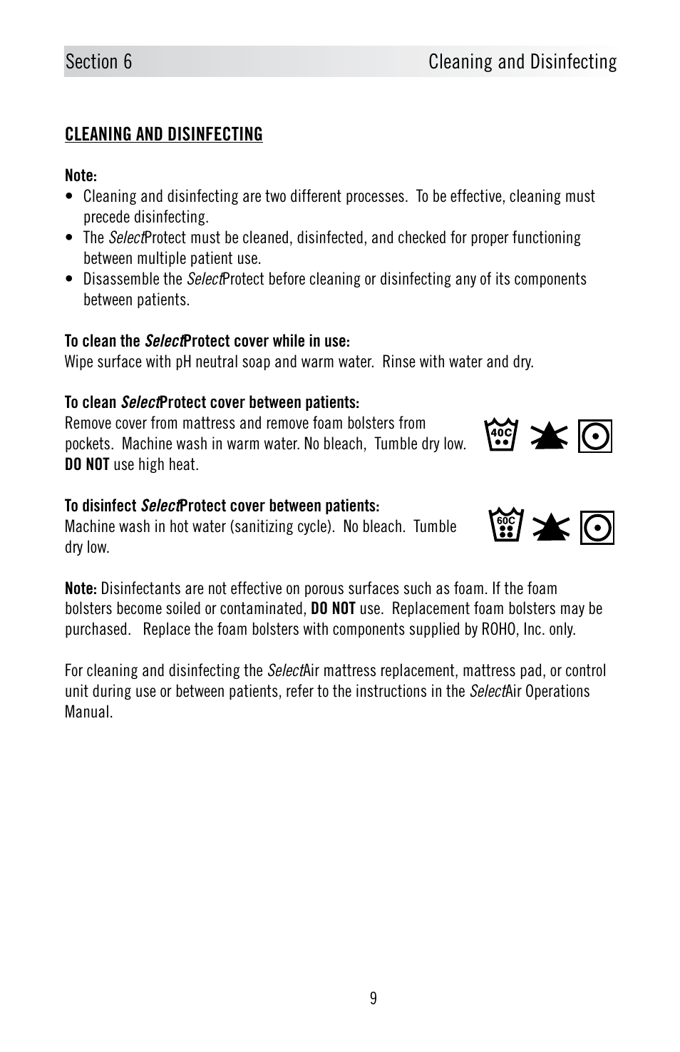 ROHO SelectProtec safety enhancement system User Manual | Page 10 / 13