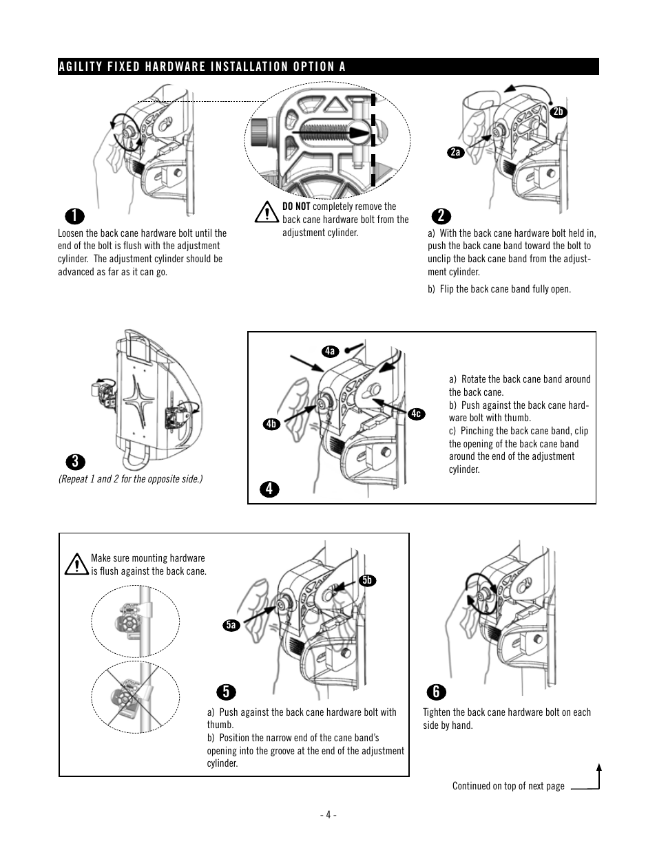 ROHO AGILIT Fixed Hardware User Manual | Page 4 / 8
