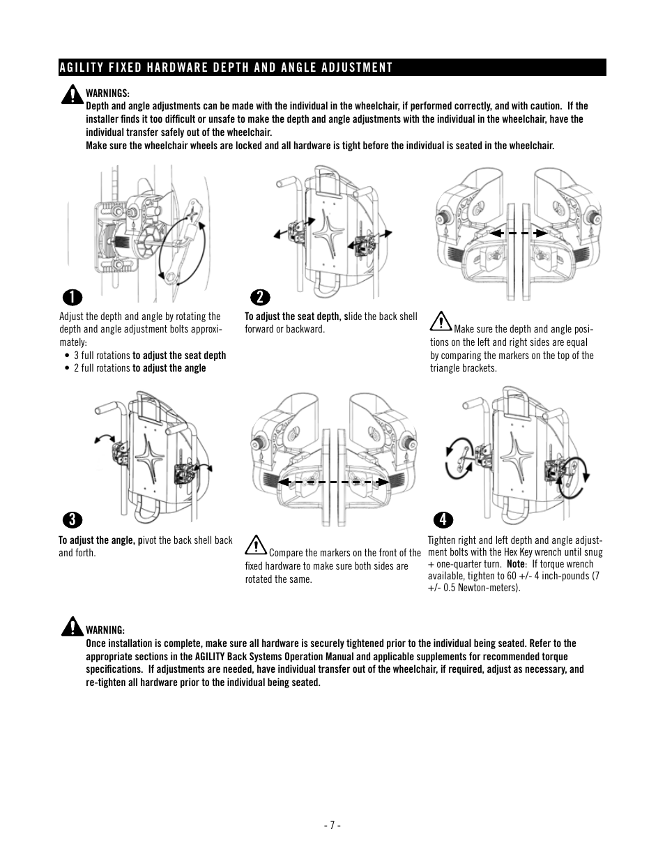 ROHO AGILIT Fixed Hardware User Manual | Page 7 / 8