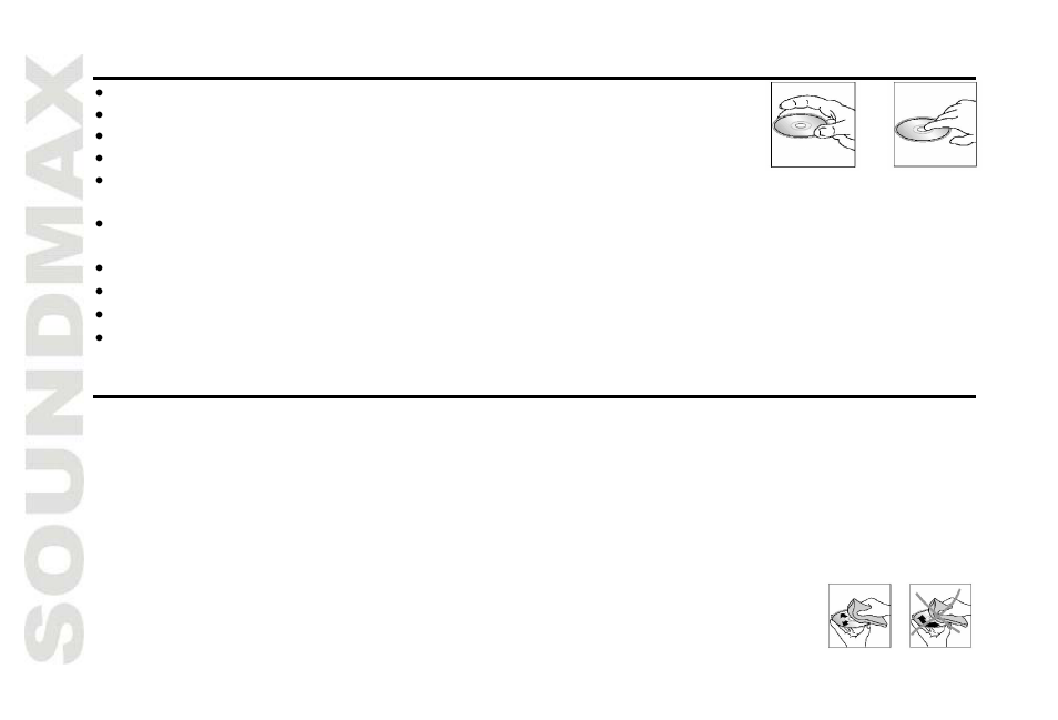 Handling compact discs, Cleaning | SoundMax SM-CDM1031 User Manual | Page 22 / 52