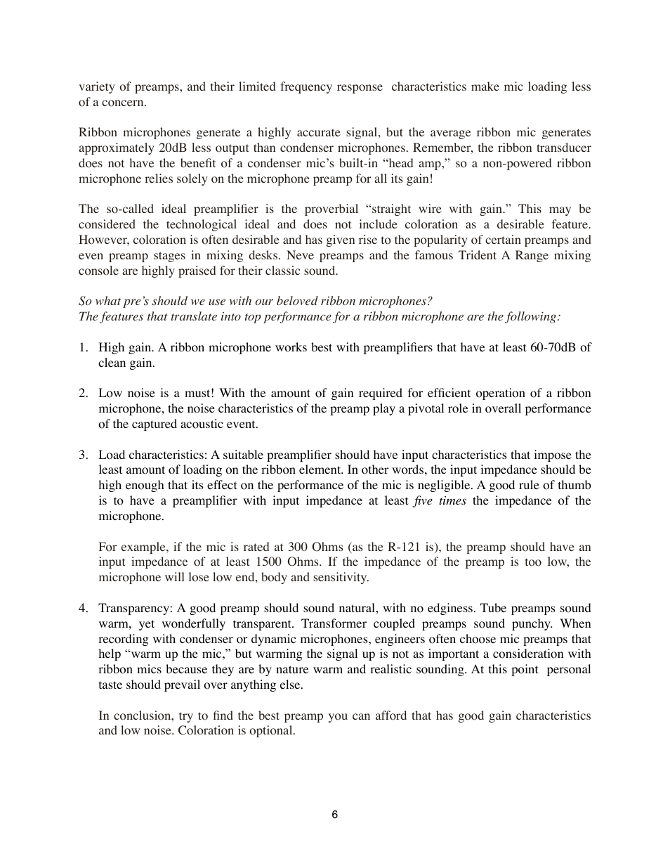 Royer Labs R-121 User Manual | Page 6 / 19