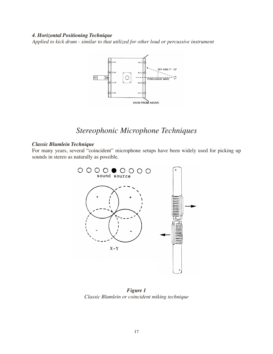 Stereophonic microphone techniques, Classic blumlein technique | Royer Labs R-122V User Manual | Page 17 / 25