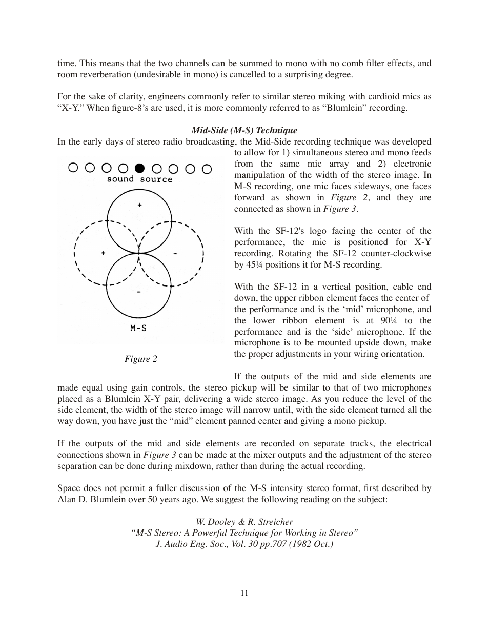 Mid-side (m-s) technique | Royer Labs SF-12 User Manual | Page 11 / 16
