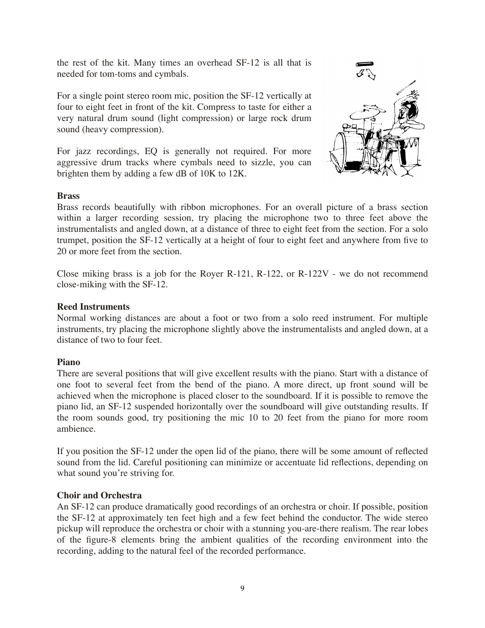 Royer Labs SF-12 User Manual | Page 9 / 16