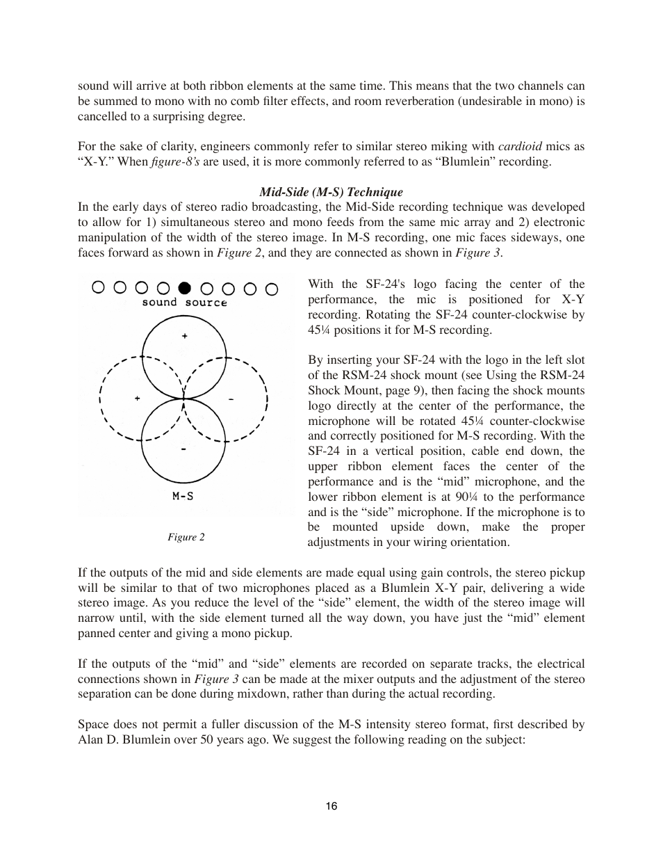 Mid-side (m-s) technique | Royer Labs SF-24 User Manual | Page 16 / 21