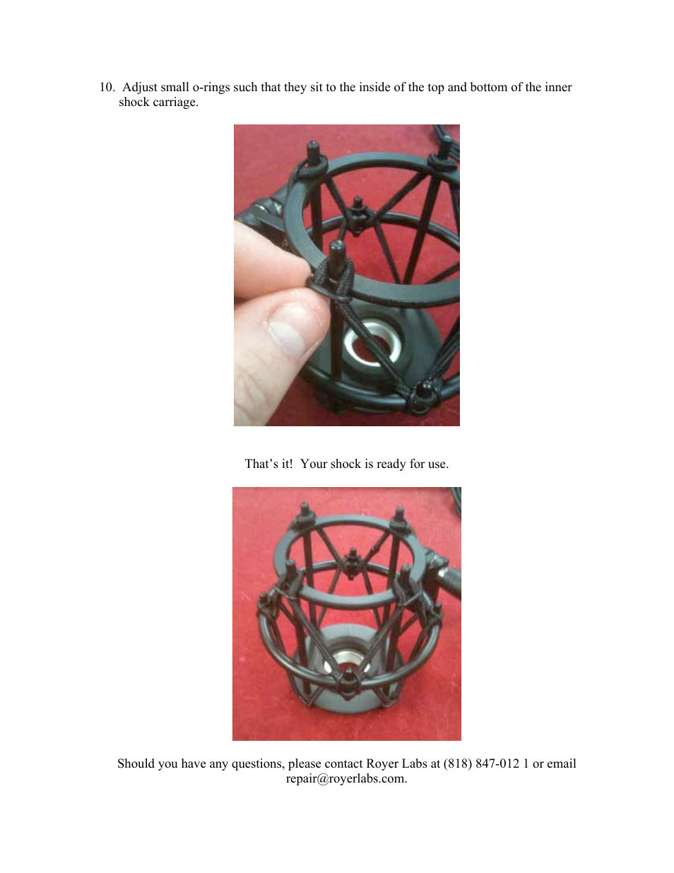 Royer Labs R-101 Shock Mount Band Replacement User Manual | Page 6 / 6