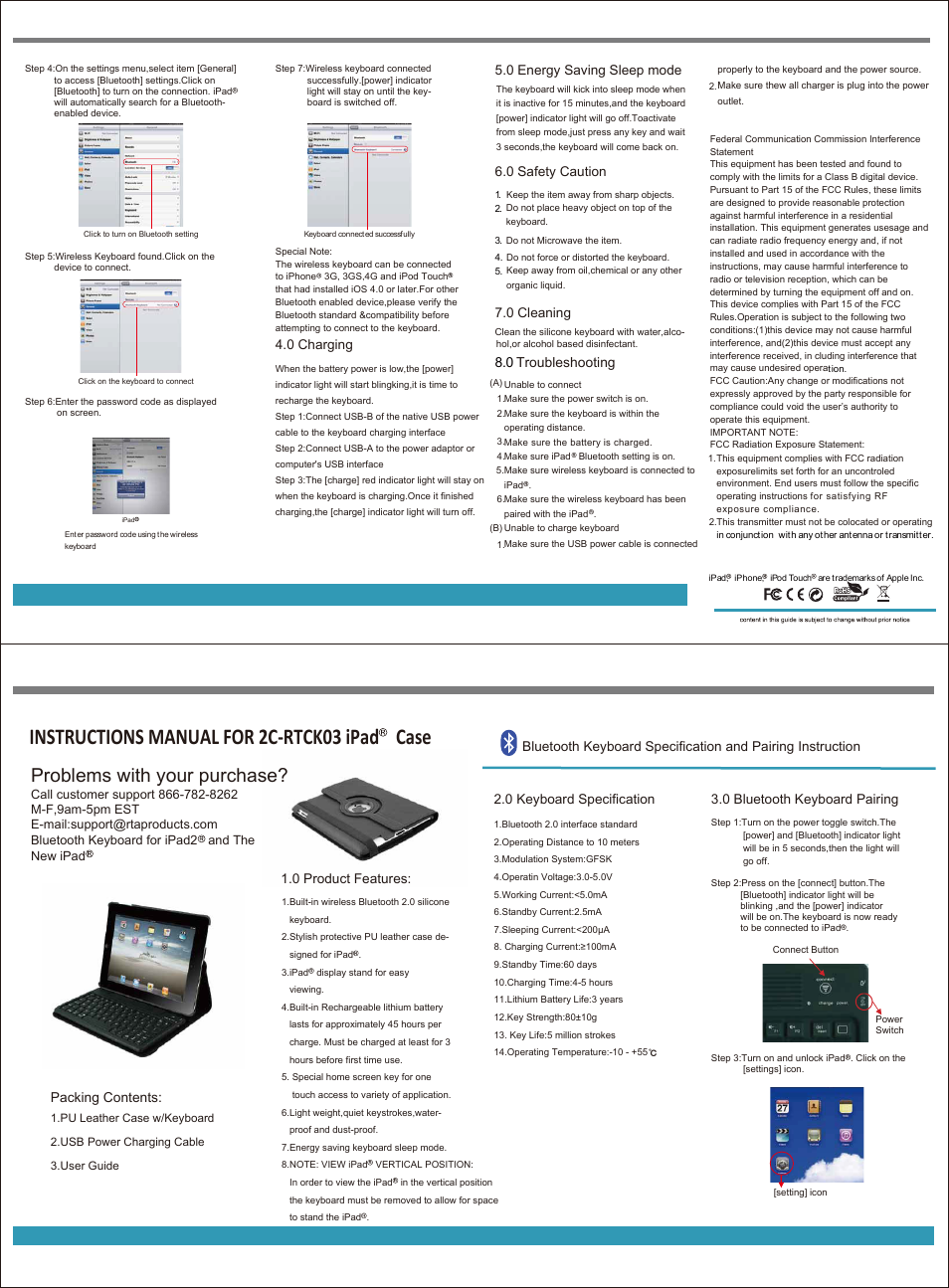 RTA Products 2C-RTCK03 User Manual | 4 pages