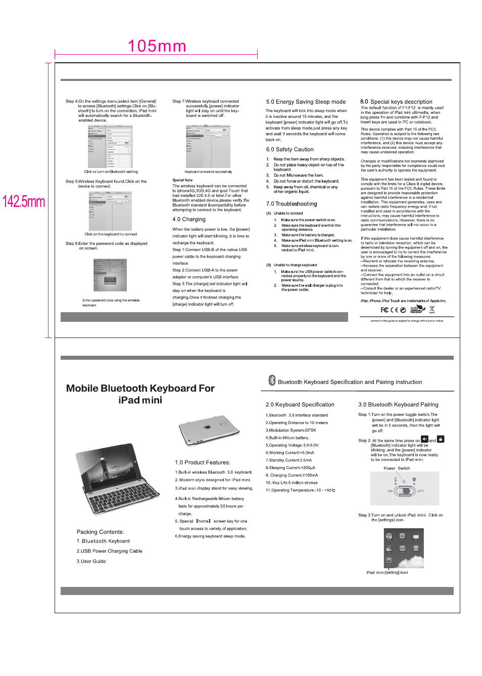 RTA Products 2C-MTCK09 User Manual | 3 pages