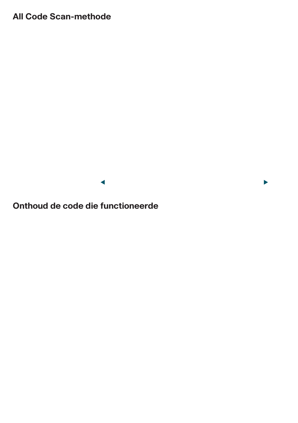 All code scan-methode, Onthoud de code die functioneerde | Cisco 8485DVB User Manual | Page 14 / 44