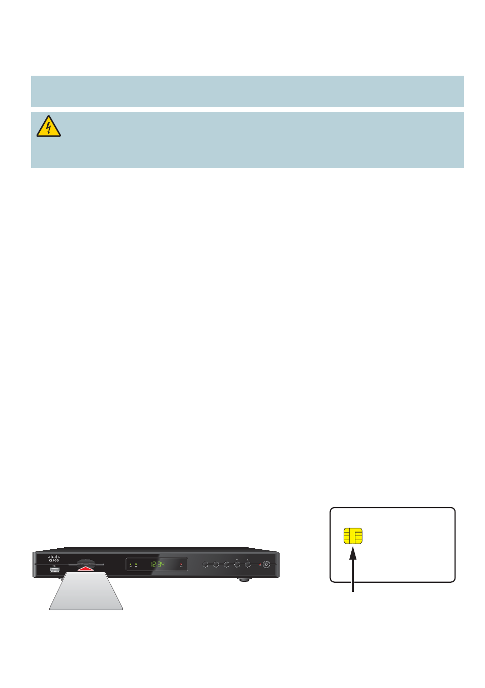 Maak de pvr gereed voor interactieve televisie, Voordat u begint, Overzicht | Voer de smartcard in, Chip (insteken met deze zijde naar onder) | Cisco 8485DVB User Manual | Page 9 / 44