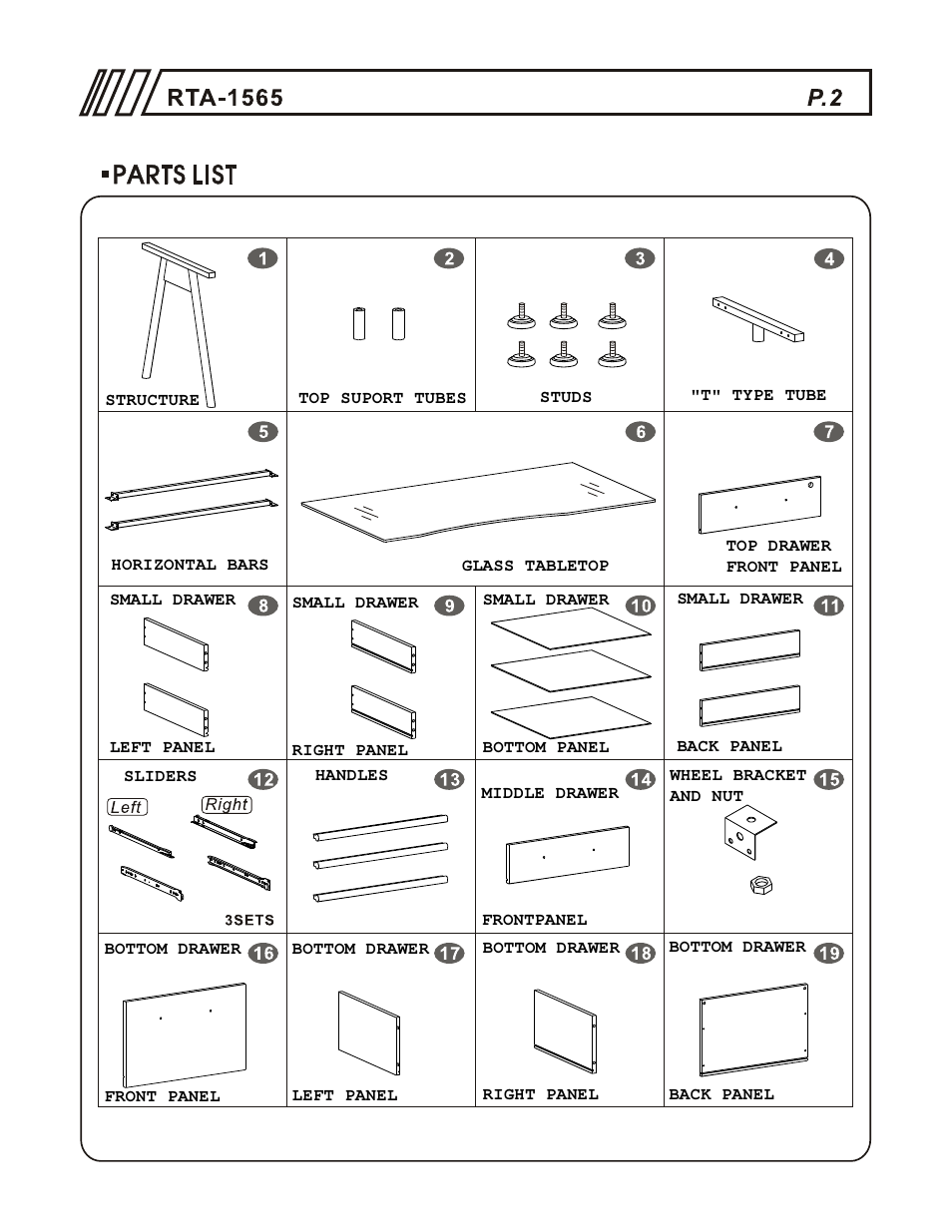 RTA Products RTA-1565 User Manual | Page 2 / 11