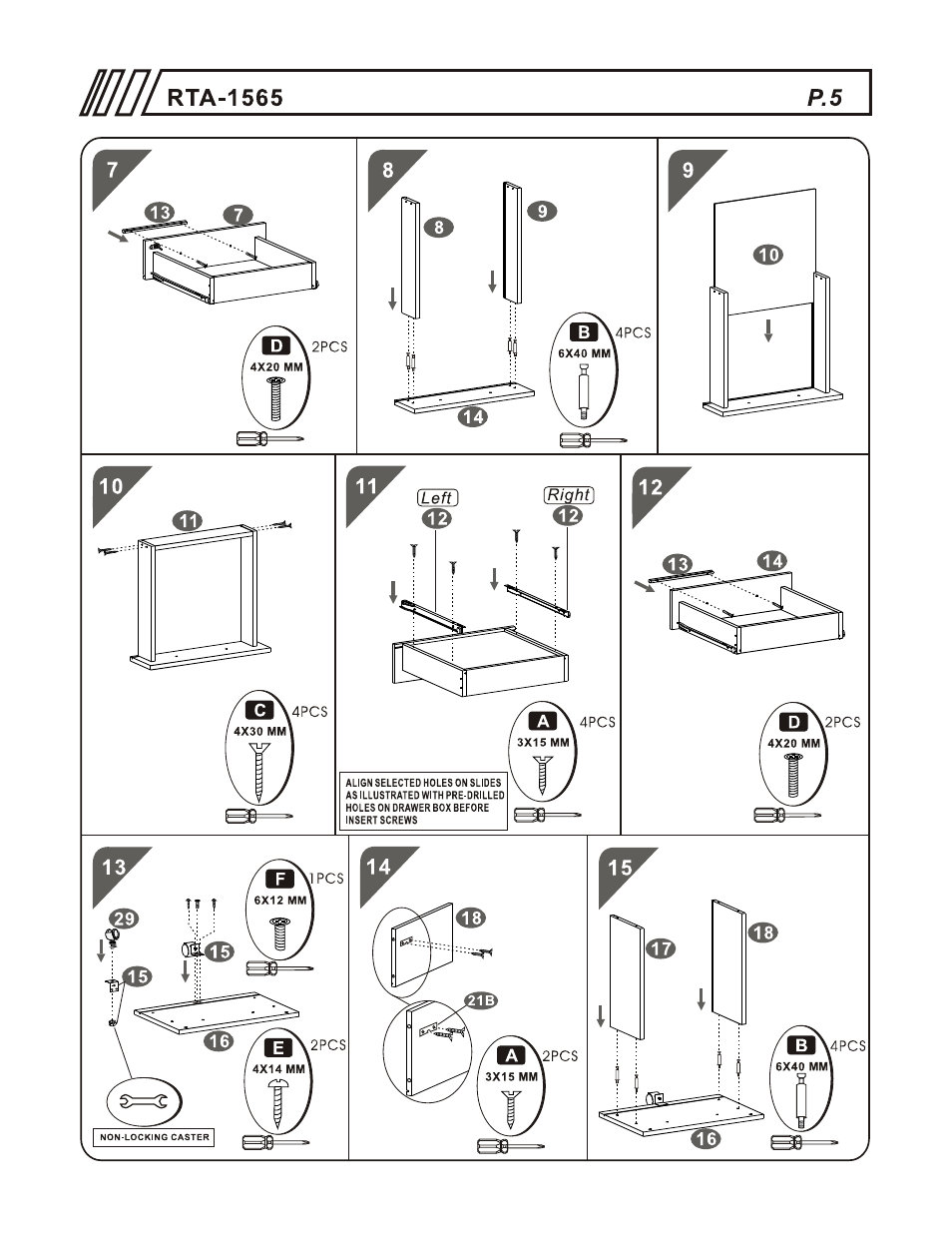 RTA Products RTA-1565 User Manual | Page 5 / 11