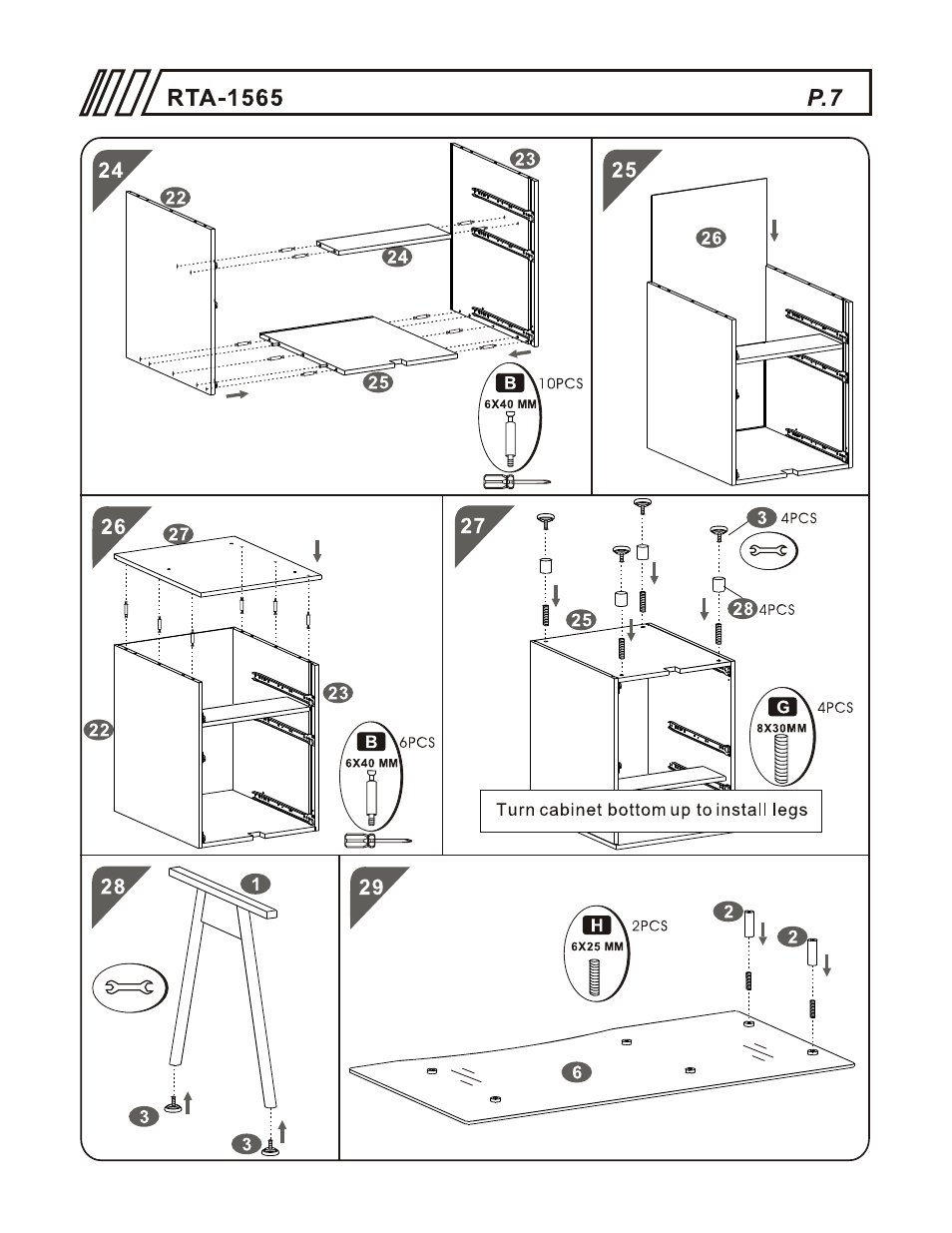 RTA Products RTA-1565 User Manual | Page 7 / 11