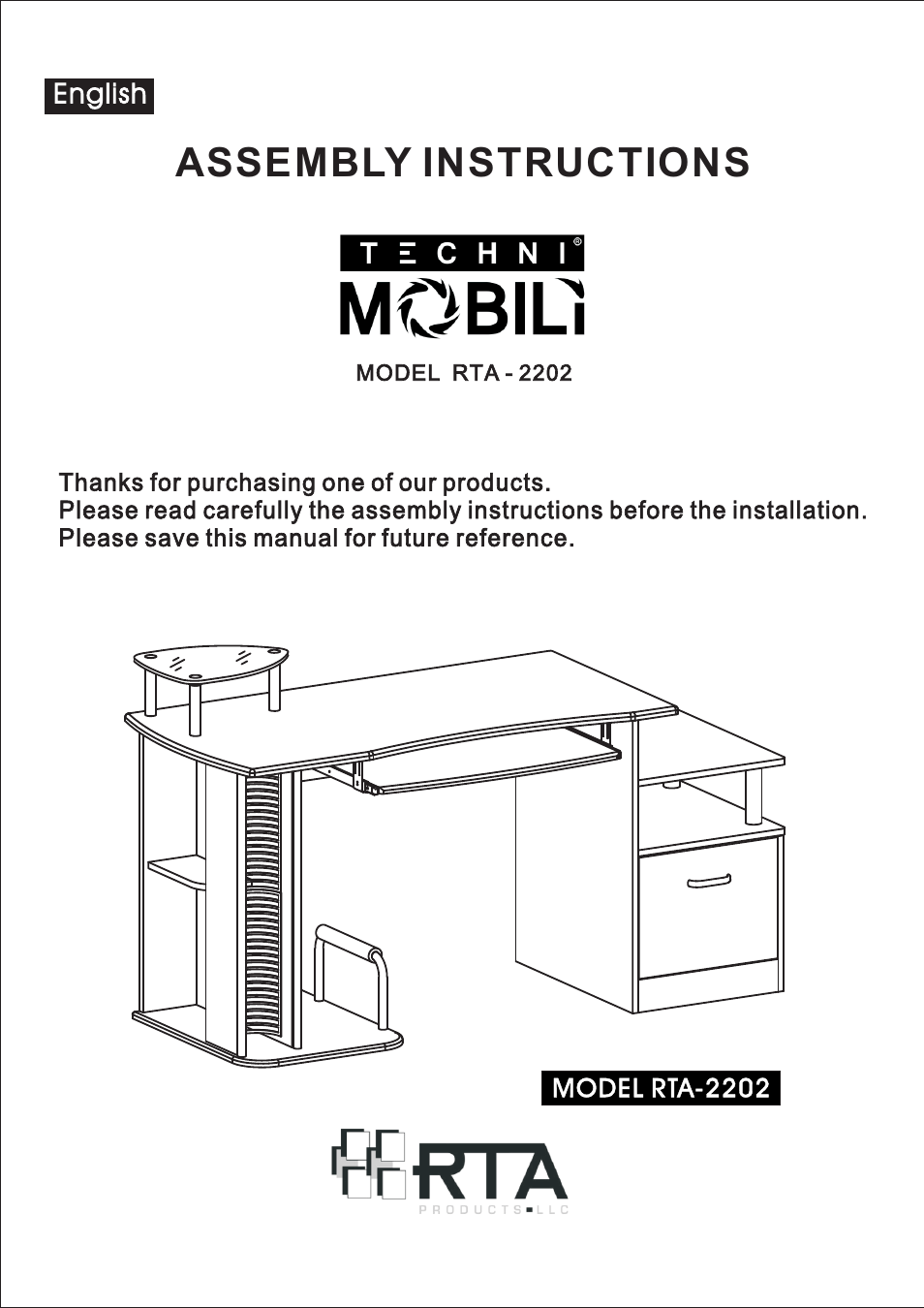 RTA Products RTA-2202 User Manual | 22 pages