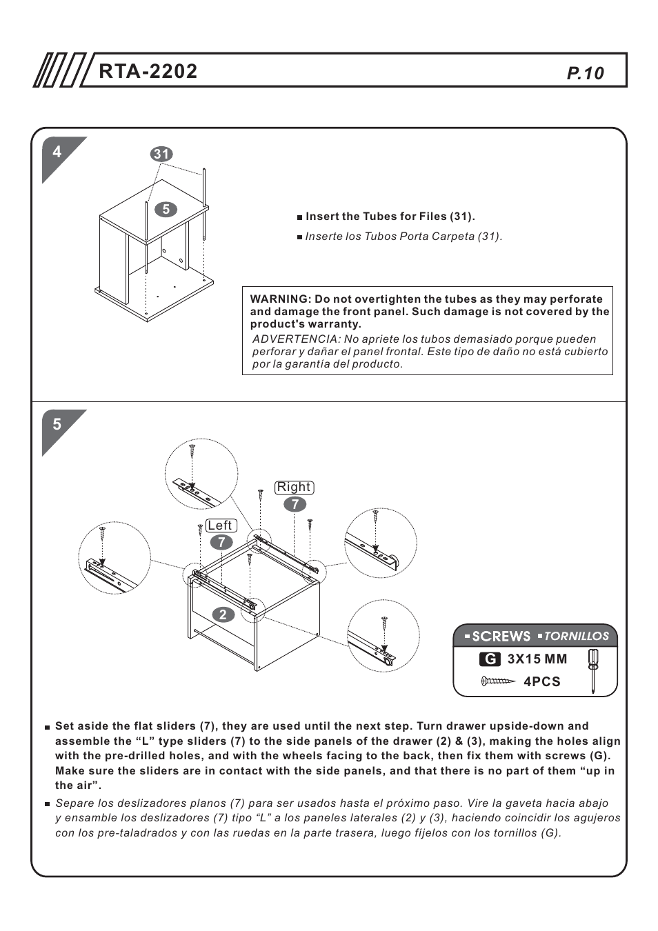 页 10, Rta-2202, P.10 | RTA Products RTA-2202 User Manual | Page 10 / 22