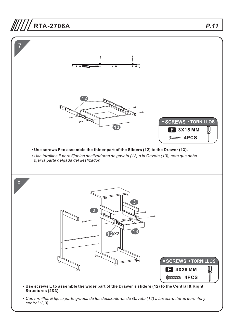 页 11 | RTA Products RTA-2706 User Manual | Page 11 / 15
