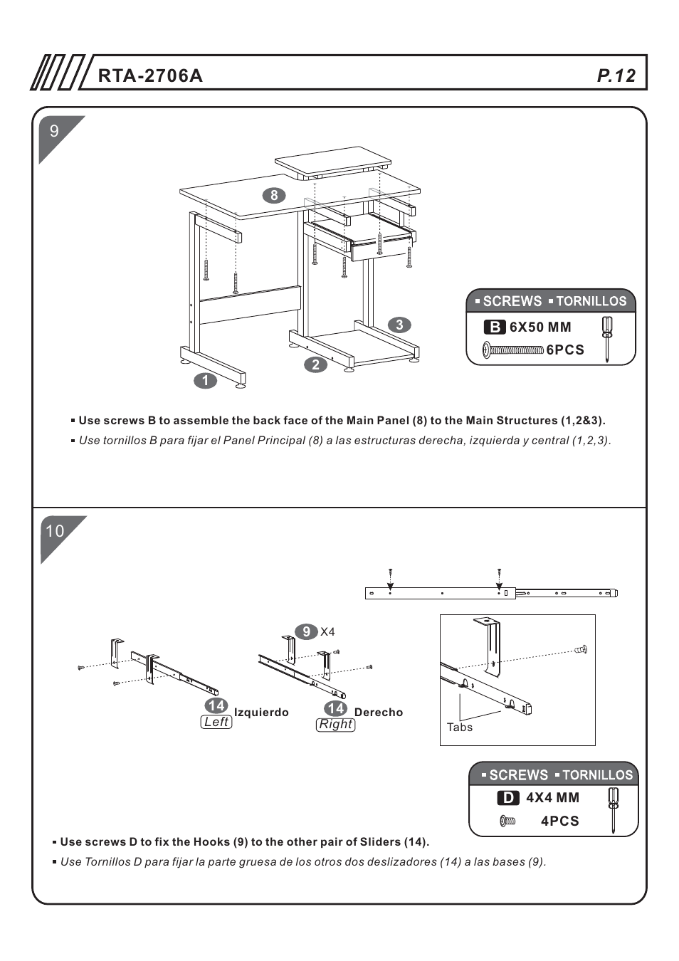 页 12 | RTA Products RTA-2706 User Manual | Page 12 / 15
