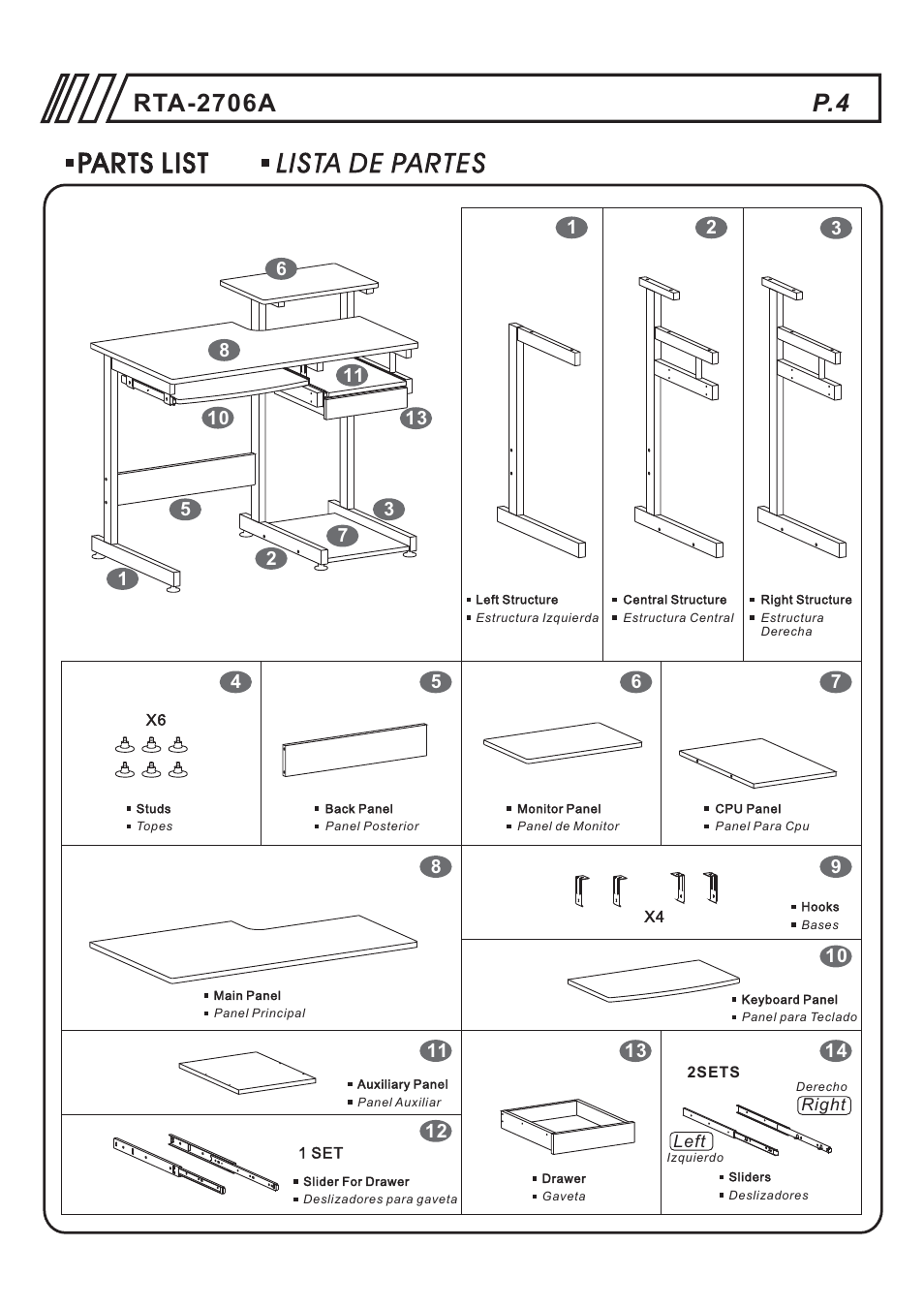 RTA Products RTA-2706 User Manual | Page 4 / 15