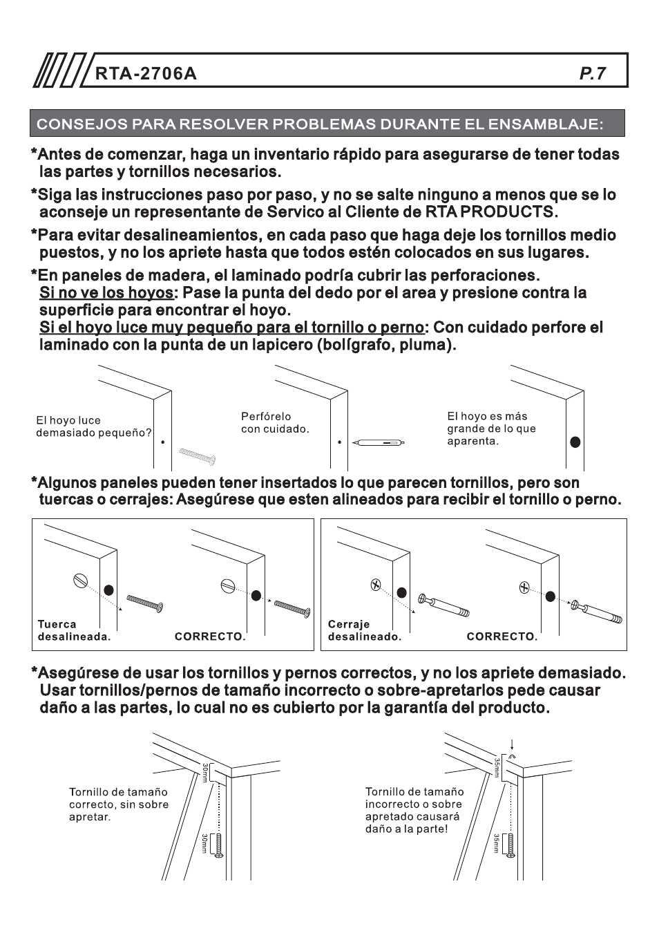 RTA Products RTA-2706 User Manual | Page 7 / 15