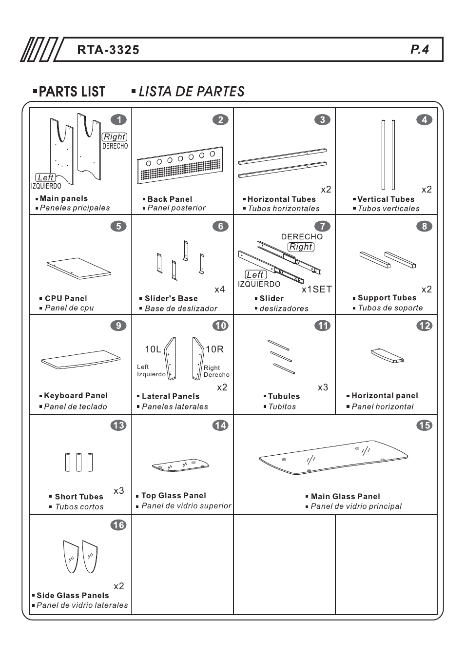 RTA Products RTA-3325 User Manual | Page 4 / 15